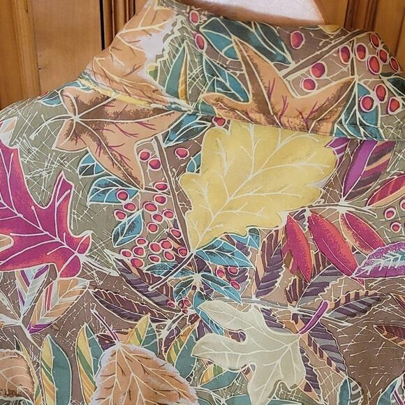 EVR Vintage Women's 100% Silk Bomber Jacket Full Zip Pockets Size Medium - Picture 4 of 15